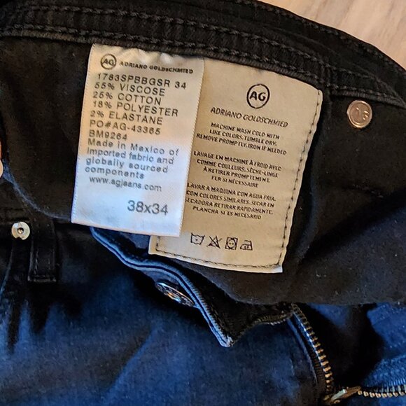 AG The Tellis Modern Slim Jeans - 38X34 - Black - Picture 2 of 4